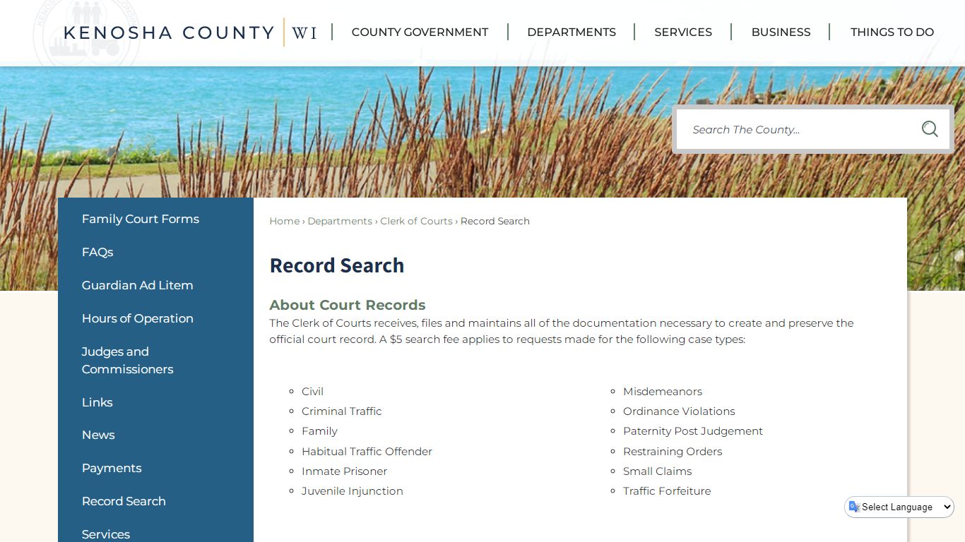 Record Search | Kenosha County, WI - Official Website
