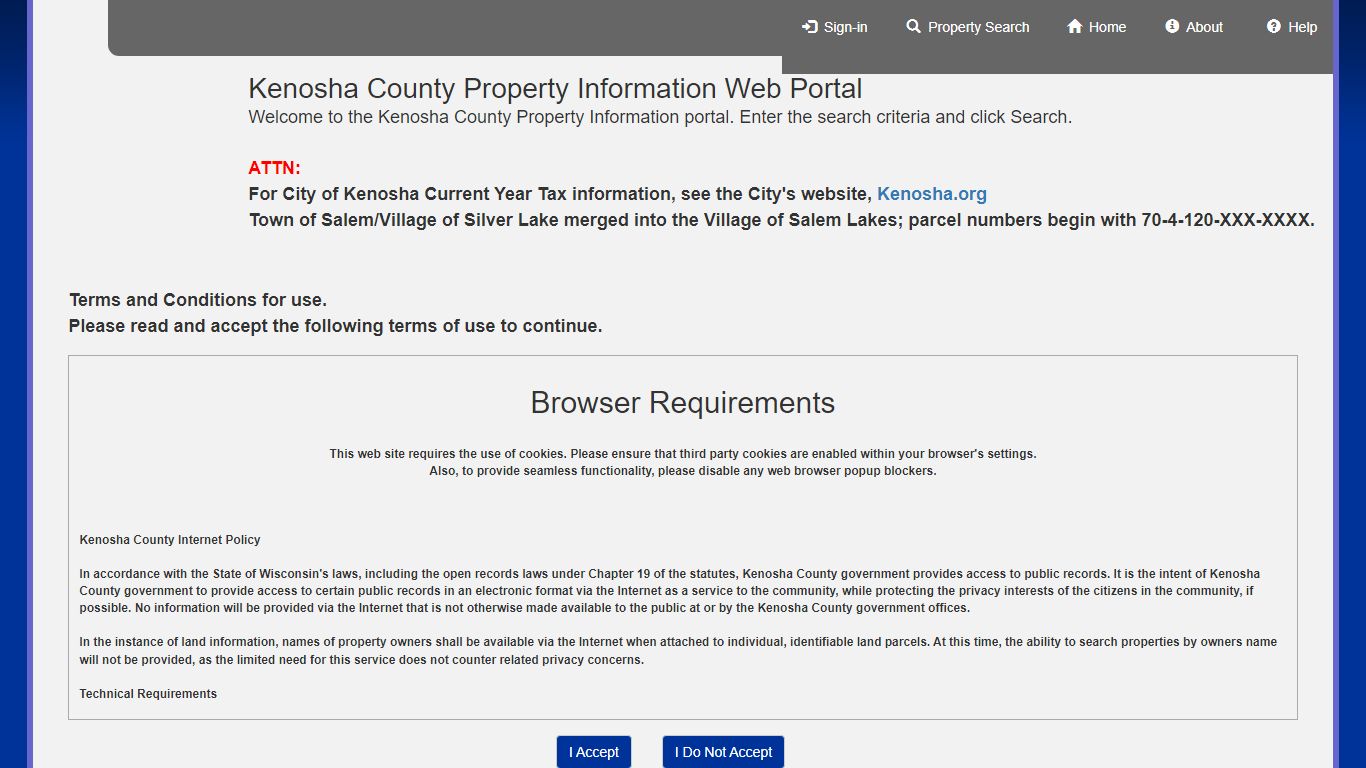Kenosha County Property Information Web Portal